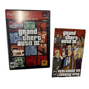 Grand Theft Auto III PS2 PlayStation 2 Greatest Hits Rockstar Games GTA 3 Manual